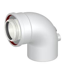 Buse 60/100 - 90 ° sortie horizontale coudée courte (sans cadre écarteur) pour OPALIA F - Saunier Duval