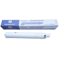 Terminal horizontal condensation 60/100, longueur 0.8m avec rosace et coude - ref F3AA40892