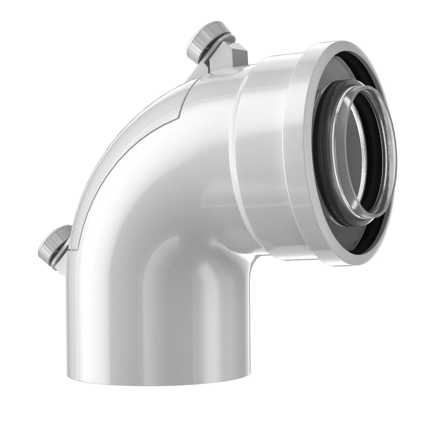 Coude 90° concentrique condensation avec trappe d'inspection 60/100 - Bosch/ELM Leblanc