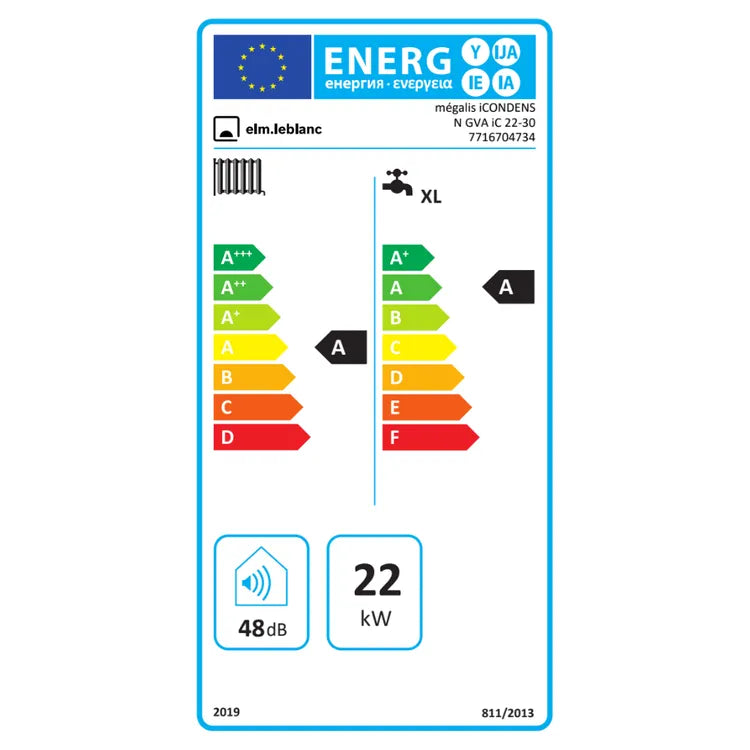 Chaudière Murale Mégalis iCONDENS N GVA iC 18-25, Mixte 18kW