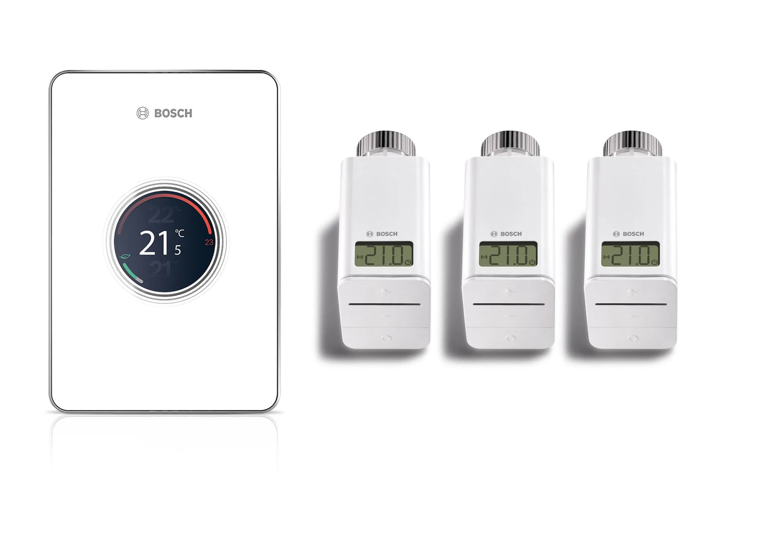Régulation d'ambiance filaire EasyControl CT200 blanc tactile/connectée + 3eTRV - Bosch/ELM Leblanc